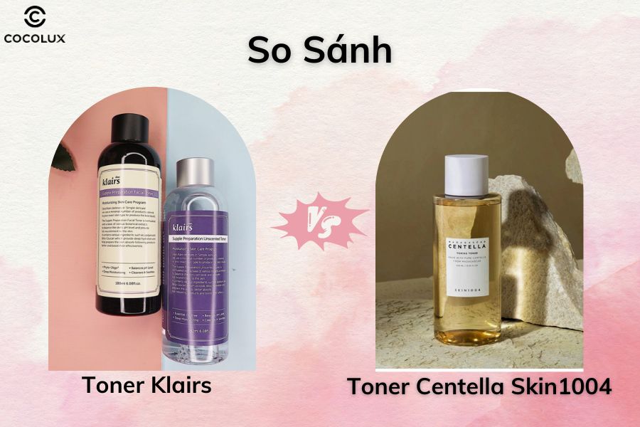 So sánh toner Klairs và toner Centella Skin1004